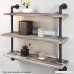 Diwhy Shelves Industrial Shelf with Pipe DIY Retro Wall Mount Iron Pipe Shelf Storage Shelving Bookshelf (36'') - B06X9JLMRK