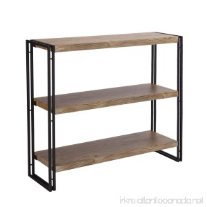 FIVEGIVEN 3 Tier Bookshelf Rustic Industrial Bookcase with Modern Open Wood Shelves Sonoma Oak - B075T7WSC9