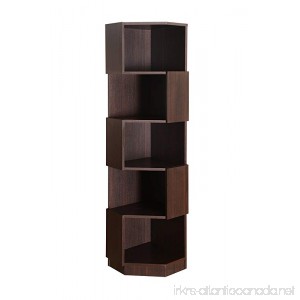 Furniture of America Bassey 5-Shelf Bookcase Display Stand Espresso - B00KNOAKXA