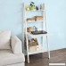 Haotian Storage Display Shelving Ladder Shelf Bookcase with Desk/Memo Board and 3 Shelves FRG115-W White - B01M98OZK2
