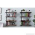 Homissue 4-Shelf Rustic Pipe Shelving Unit Metal Decorative Accent Wall Book Shelf for Home or Office Organizer Retro Brown - B075B3QWWL