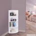 LANGRIA 5-Tier Corner Bookcase Shelf Mutipurpose Display Rack Organizer Freestanding Modular Shelving Casual Home Office Furniture White Finish - B01MRPJVWO