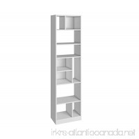 Manhattan Comfort Valenca 4.0 Collection Modern Tall Free Standing Decorative 10 Open Shelf Style Bookcase  White - B0192REL3I