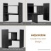 NIUBEE Adjustable Bamboo Desktop Bookshelf Countertop Bookcase Book Storage Organizer Display Shelf Rack(Black) - B07C88WPPD
