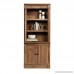 Sauder 420609 Library with Doors Bookcase 29.37 L X 13.9 W X 71.85 H Vintage Oak - B01NARXXJ1