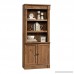 Sauder 420609 Library with Doors Bookcase 29.37 L X 13.9 W X 71.85 H Vintage Oak - B01NARXXJ1