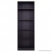 TANGKULA 5-Shelf Bookcase Modern Wood Multipurpose Collection Display Storage Shelves Black - B07BBKCM8S