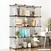 Tespo Wire Cube Storage Shelves Book Shelf Metal Bookcase Shelving Closet Organization System DIY Modular Grid Cabinet (12 Cubes) - B077WRZHYY