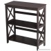Yaheetech 3 Tier Espresso Finish Wood Bookcase Bookshelf Display Rack Stand Storage Shelving Unit - B071F4HPX5
