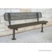 CoatedOutdoorFurniture B6WBS-BLK Park Bench with Back 6 Feet Black - B075H4TKMS