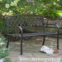 Coral Coast Crossweave Curved Back 4-ft. Metal Garden Bench - B00O06DL2O
