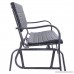Giantex Swing Glider Chair Patio Steel Porch Chair Loveseat Bench for 2 Person Rocking Glider Bench Seating - B01H3D3IV4