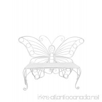 Hi-Line Gift Ltd. Garden Décor Butterfly Bench  60 by 18 by 42-Inch  White - B00DVGJDT4