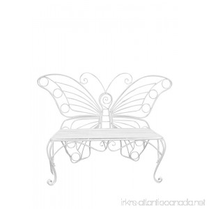 Hi-Line Gift Ltd. Garden Décor Butterfly Bench 60 by 18 by 42-Inch White - B00DVGJDT4
