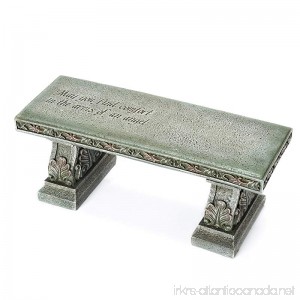 Roman Memorial Bench with Verse Inscribed on Top 15.25-Inch - B004WKI3WG