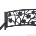 Sunjoy Maple Leaf Steel Frame Patio Garden Park Bench - Black - B01KPJ3ESA