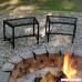Sunnydaze Black Mesh Patio Fire Pit Bench 23 x 16 Inch - 2 Benches - B00KDPGQF0