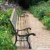vidaXL Patio Outdoor Vintage Wooden and Iron Garden Bench w/Diamond Pattern Backrest - B07FDTH34Z