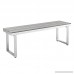 WE Furniture All-Weather Patio Dining Bench Grey - B01HOKVR46