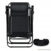 2 Folding Zero Gravity Reclining Lounge Chairs+Utility Tray Outdoor Beach Patio Black - B018UHVMPQ