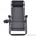 2PC Zero Gravity Chairs Lounge Patio Folding Recliner Outdoor Black W/Cup Holder - B078MTJ1PK