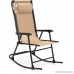 Best Choice Products Foldable Zero Gravity Rocking Patio Chair w/Sunshade Canopy - Tan - B079336P66