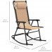 Best Choice Products Foldable Zero Gravity Rocking Patio Chair w/Sunshade Canopy - Tan - B079336P66