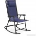 Best Choice Products Foldable Zero Gravity Rocking Patio Chair with Sunshade Canopy - Navy Blue - B079F2MNCN