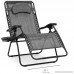 Best Choice Products Oversized Zero Gravity Outdoor Reclining Lounge Patio Chair w/Cup Holder - Gray - B07935RF2J