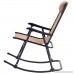 Goplus Folding Rocking Chair Recliner w/Headrest Outdoor Portable Zero Gravity Chair for Camping Fishing Beach (Beige) - B07CSD9BTN