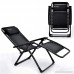 Niceway Zero Gravity Chair Foldable Recliner Chair with Headrest Pillows-380lbs Capacity Black - B074NZMMCV
