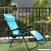 Ollieroo 2-Pack Blue Zero Gravity Lounge Chair with Pillow and Utility Tray Adjustable Folding Recliner Outdoor Patio Chair - B017NCUNCW