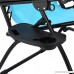 Ollieroo 2-Pack Blue Zero Gravity Lounge Chair with Pillow and Utility Tray Adjustable Folding Recliner Outdoor Patio Chair - B017NCUNCW