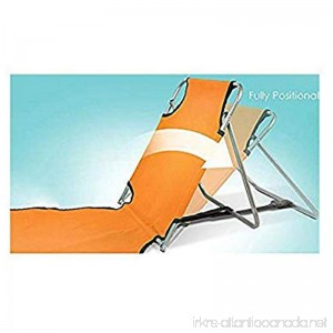 Originals Collection Portable Beach Mat Lounge Folding Chair Adjustable Reclining Back Folds Flat To Carry Or Store (Orange) - B07DV7BRCX