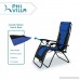 PHI VILLA Padded Zero Gravity Lounge Chair Patio Foldable Adjustable Reclining with Cup Holder for Outdoor Yard Porch Blue - B077JS1BH9