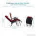 PHI VILLA Padded Zero Gravity Lounge Chair Patio Foldable Adjustable Reclining with Cup Holder for Outdoor Yard Porch Red - B077JRC613