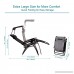 PHI VILLA Textilene Zero Gravity Lounge Chair Patio with Canopy Folding Adjustable Reclining Chair Light Grey - B077JJXFT9