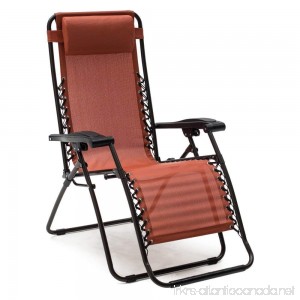 Premium Patio Chairs Zero Gravity Chair Caravan Canopy Lounge Outdoor Folding Recliner Terra Cotta - B00Y6MFM2E