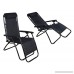 TMS 2 Outdoor Zero Gravity Lounge Chair Beach Patio Pool Lawn Deck Yard Folding Recliner Black - B00MXCZIBO