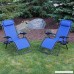 Yanni Outdoor/ Beach Zero Gravity Chair Blue Lounge Patio Chair with Pillow and Cup/Phone Holder 2 PCS - B07B3G4VP1
