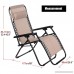 YUEBO Zero Gravity Chair Folding Recliner Chair Textoline Lawn Recliner Sun Lounger with Adjustable Pillow for Indoor & Outdoor - B077Z7RN4M