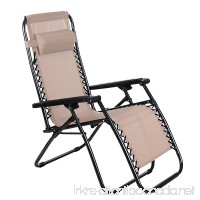 YUEBO Zero Gravity Chair Folding Recliner Chair  Textoline Lawn Recliner Sun Lounger with Adjustable Pillow for Indoor & Outdoor - B077Z7RN4M