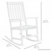 Best Choice Products Indoor Outdoor Traditional Slat Wood Rocking Chair Furniture for Patio Porch Living Room - White - B0732C2RP7
