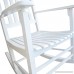 Caymus White Solid Hardwood Outdoor Rocking Chair Country Plantation Porch Rocker Provide Comfortable Seating on Patio or Deck - B06Y22NDBV