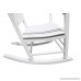 Caymus White Solid Hardwood Outdoor Rocking Chair Country Plantation Porch Rocker Provide Comfortable Seating on Patio or Deck - B06Y22NDBV