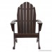 Fullrich Industries Co Wood Adirondack Rocking Chair Dark Brown - B07CR8FSXL