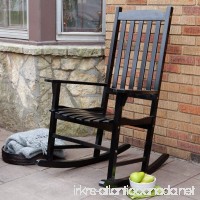 Garden Treasures Pinewood Outdoor Rocking Chair  Black - B00ZUG2V6K
