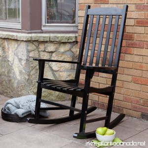 Garden Treasures Pinewood Outdoor Rocking Chair Black - B00ZUG2V6K