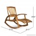 Great Deal Furniture Alva Outdoor Acacia Wood Rocking Chair with Footrest Teak Finish - B07DN4M97V