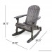 Great Deal Furniture Muriel Outdoor Dark Grey Finish Acacia Wood Adirondack Rocking Chair - B079P33SLF